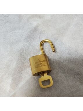 Louis Vuitton Gold Brass Lock and Key